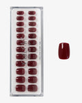 Uñas press-on Cherry Noir Cuadrada Corta | Cuti Clé
