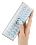 Uñas press-on Baby Blue Cuadrada Corta - vista adicional 4 | Cuti Clé