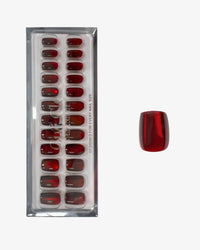 Uñas press-on Redmoon Cat Eye Cuadrada Corta - efecto ojo de gato | Cuti Clé