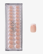Uñas press-on Classic French Cuadrada Mediana - estilo manicura francesa | Cuti Clé