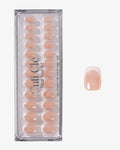 Uñas press-on Crystal French Cuadrada Corta - estilo manicura francesa | Cuti Clé
