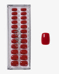 Uñas press-on Scarlet Mood Cuadrada Corta | Cuti Clé