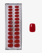 Uñas press-on Scarlet Mood Cuadrada Corta | Cuti Clé