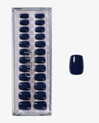 Uñas press-on Neon Navy Cuadrada Corta - efecto ojo de gato | Cuti Clé
