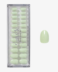 Uñas press-on Minty Redonda Corta | Cuti Clé