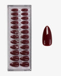 Uñas press-on Cherry Noir Almendrada Mediana | Cuti Clé