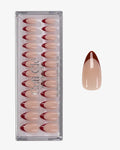 Uñas press-on Wine Red French Almendrada Mediana - estilo manicura francesa | Cuti Clé