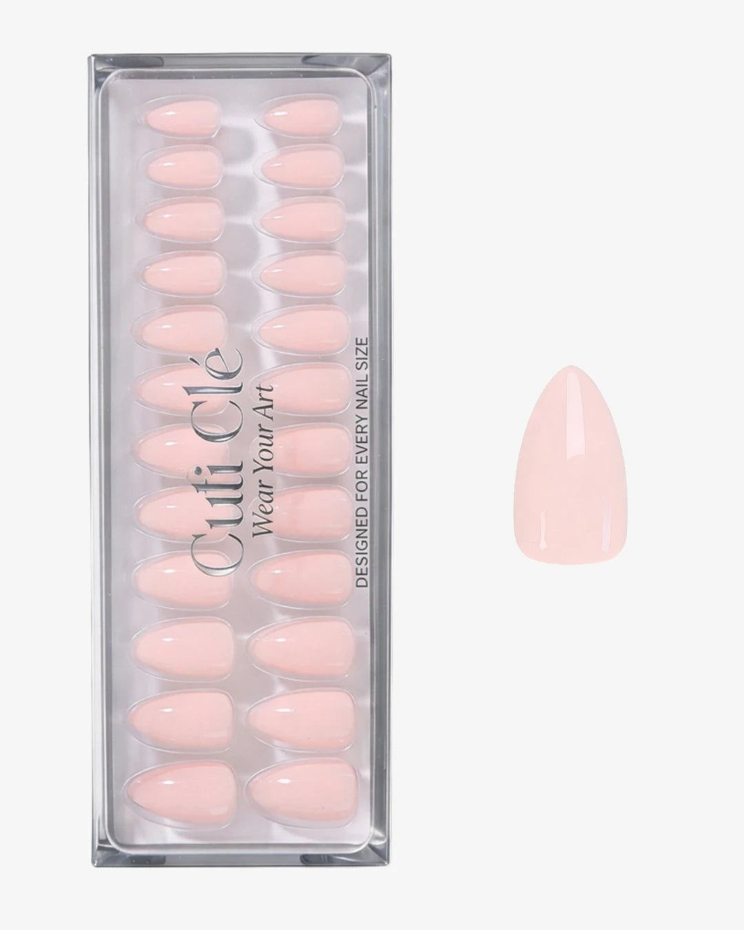 Uñas press-on Bare Muse Almendrada Corta | Cuti Clé