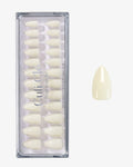 Uñas press-on Milky White Almendrada Corta | Cuti Clé