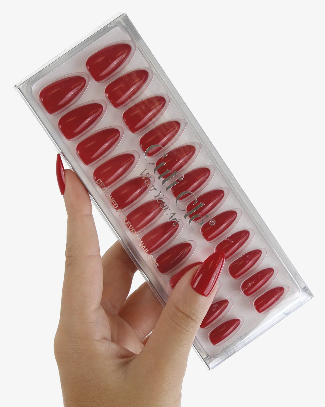 Uñas press-on Scarlet Mood Almendrada Mediana - vista adicional 4 | Cuti Clé