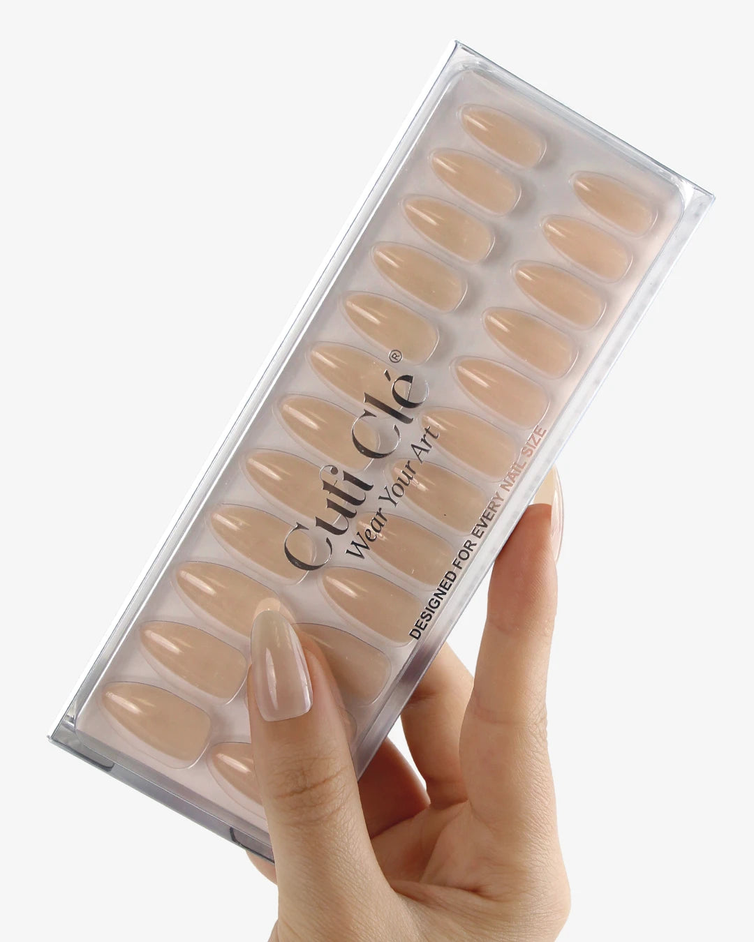 Uñas press-on Nude Veil Almendrada Mediana - vista adicional 2 | Cuti Clé