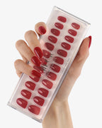Uñas press-on Classic Red Redonda Corta - vista adicional 4 | Cuti Clé