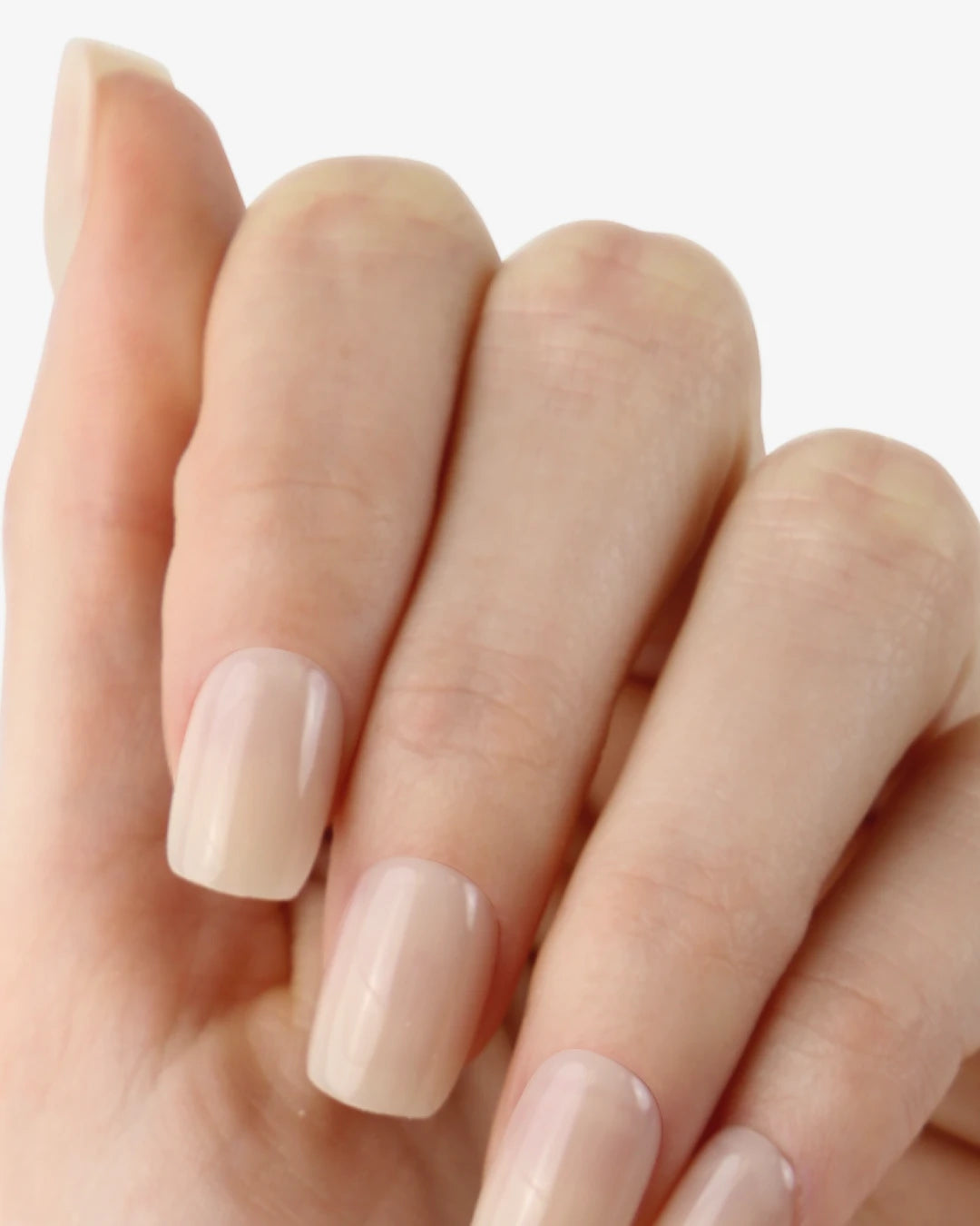Uñas press-on Nude Veil Cuadrada Corta - vista adicional 2 | Cuti Clé
