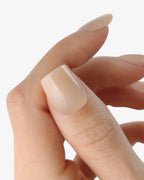 Uñas press-on Nude Veil Cuadrada Corta - vista adicional 3 | Cuti Clé