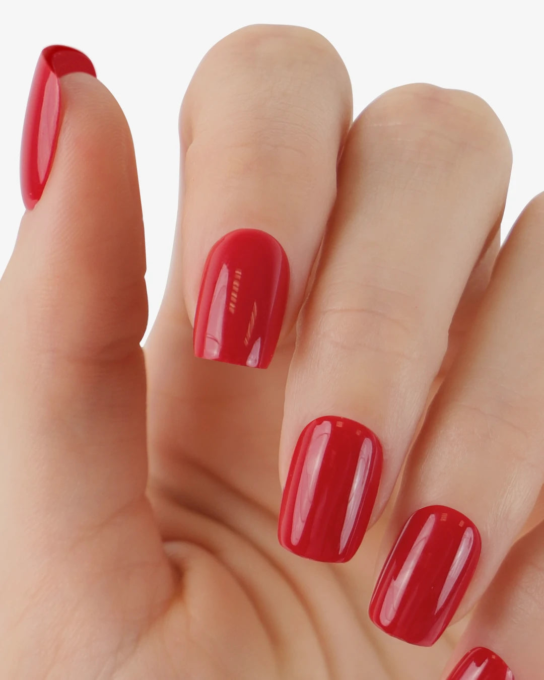 Uñas press-on Scarlet Mood Cuadrada Corta - vista adicional 3 | Cuti Clé