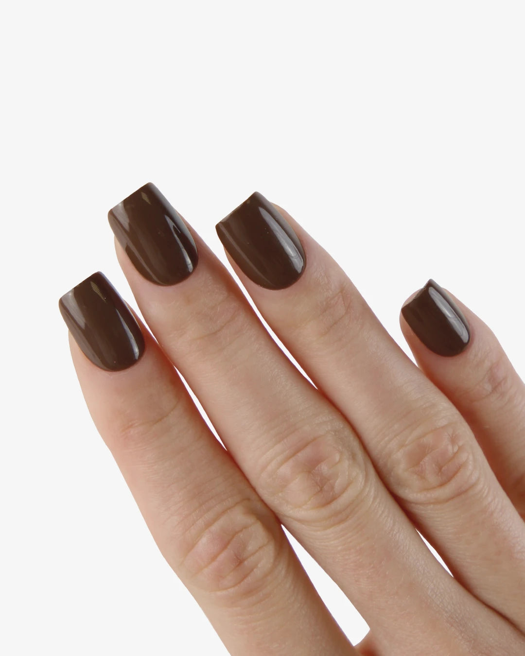 Uñas press-on Hot Chocolate Cuadrada Corta - vista adicional 1 | Cuti Clé