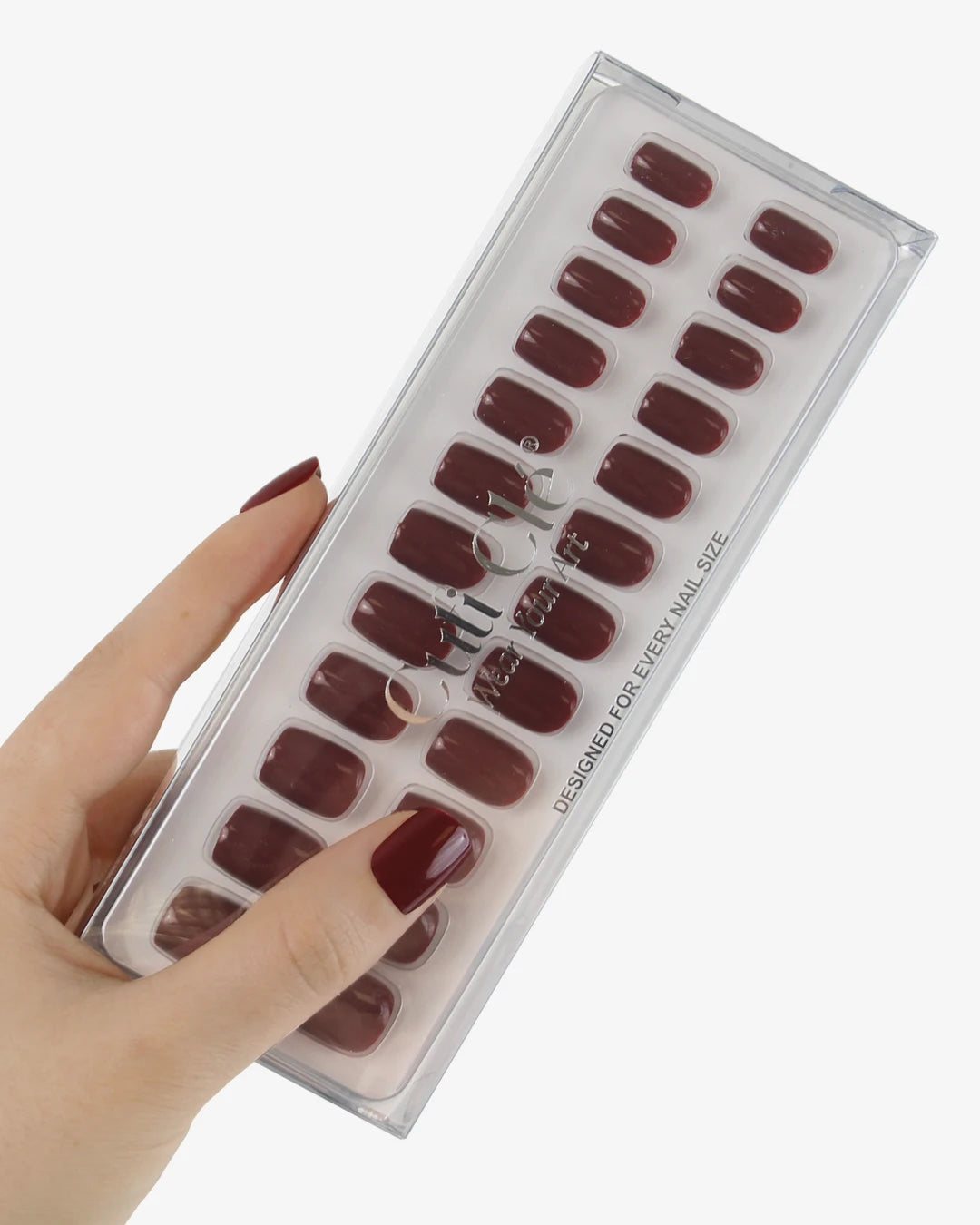 Uñas press-on Cherry Noir Cuadrada Corta - vista adicional 3 | Cuti Clé