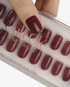 Uñas press-on Cherry Noir Cuadrada Corta - vista adicional 4 | Cuti Clé