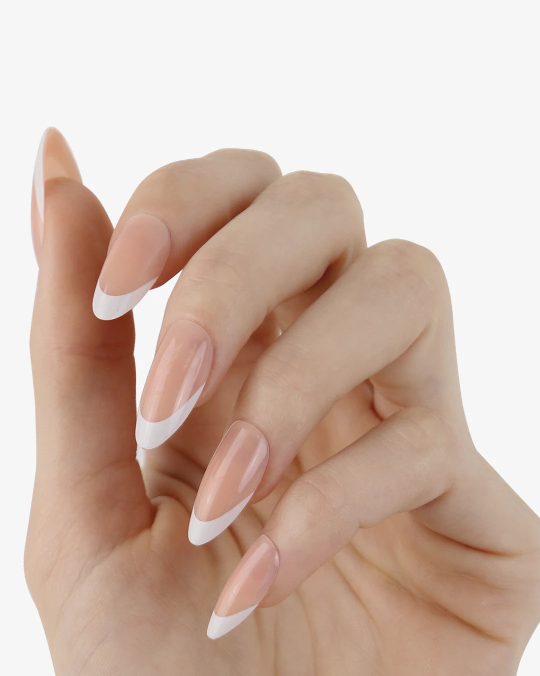 Uñas press-on Classic French Almendrada Mediana - vista adicional 2 | Cuti Clé