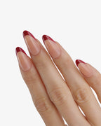 Uñas press-on Wine Red French Almendrada Mediana - vista adicional 1 | Cuti Clé
