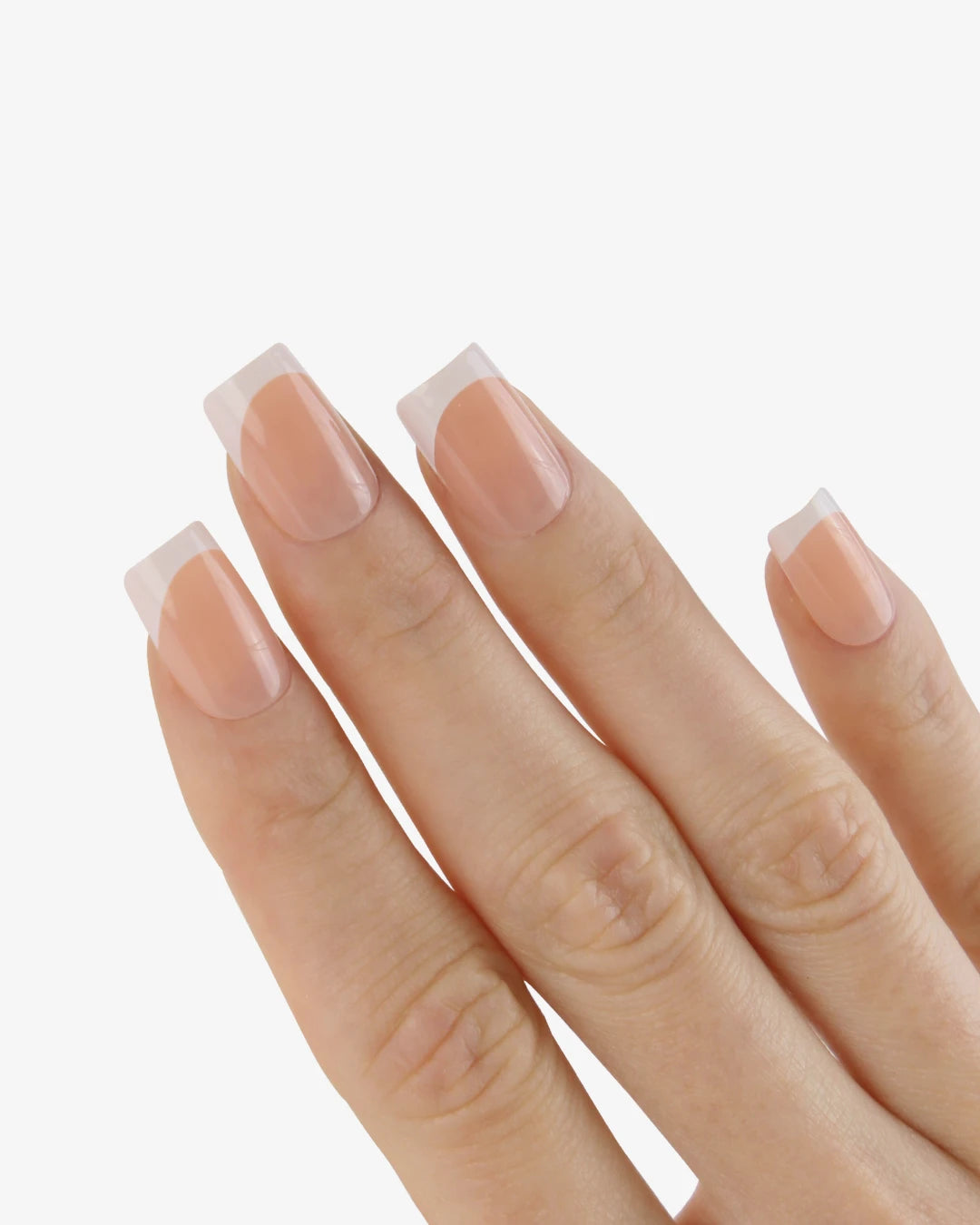 Uñas press-on Classic French Cuadrada Mediana - vista adicional 1 | Cuti Clé