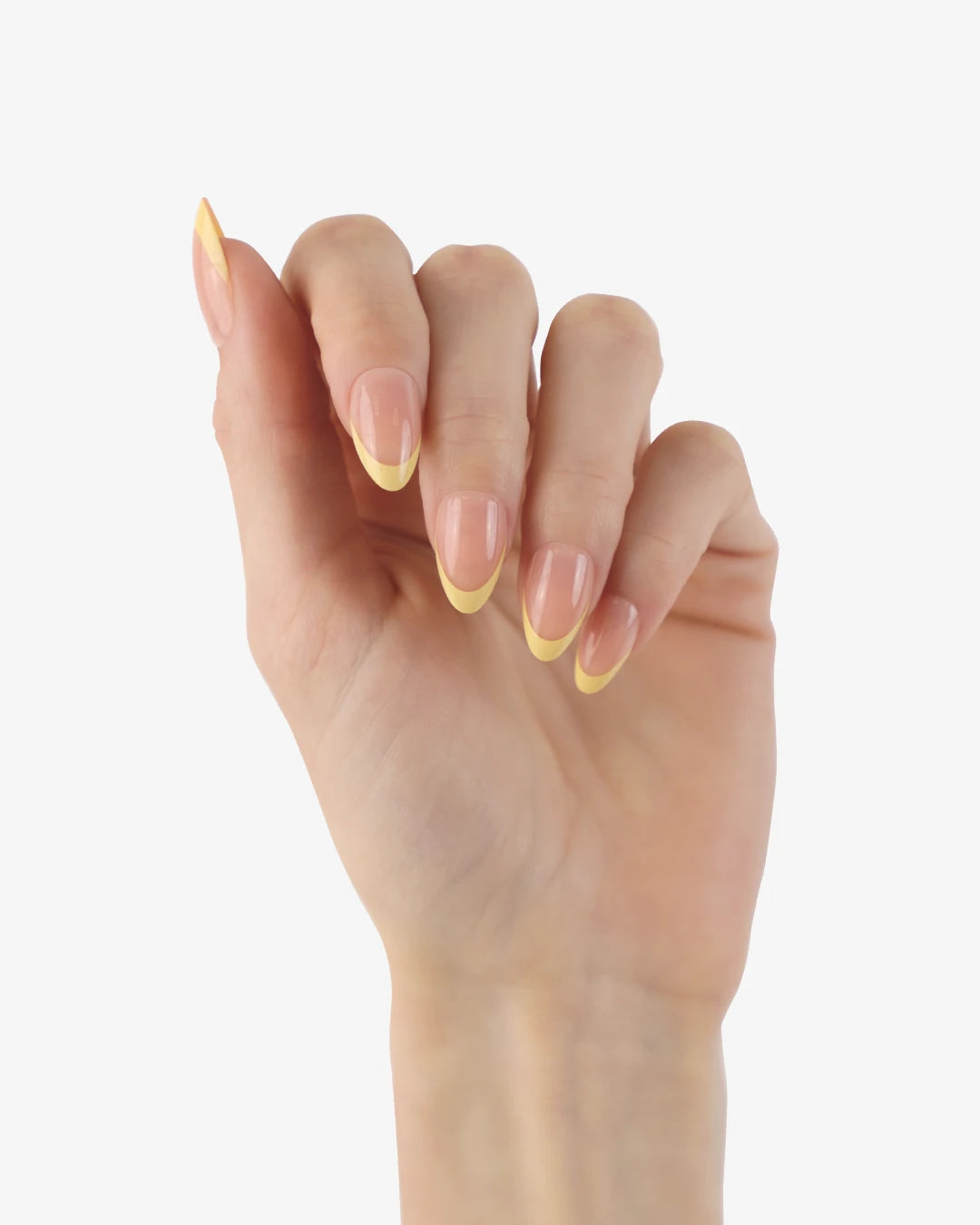 Uñas press-on Buttercream French Almendrada Corta - vista adicional 2 | Cuti Clé