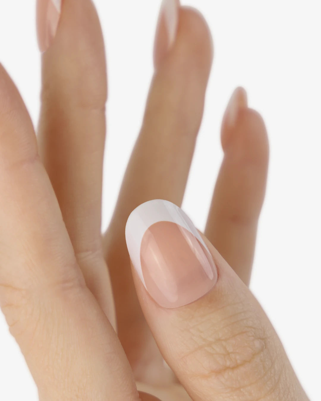 Uñas press-on Classic French Redonda Corta - vista adicional 2 | Cuti Clé
