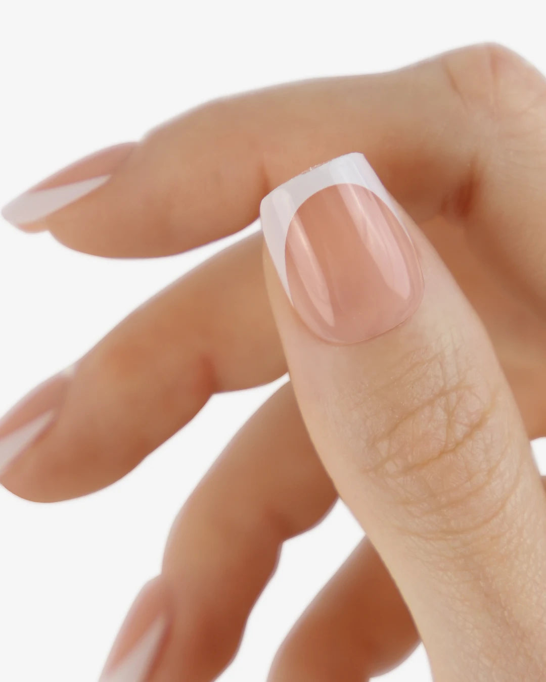 Uñas press-on Classic French Cuadrada Corta - vista adicional 3 | Cuti Clé