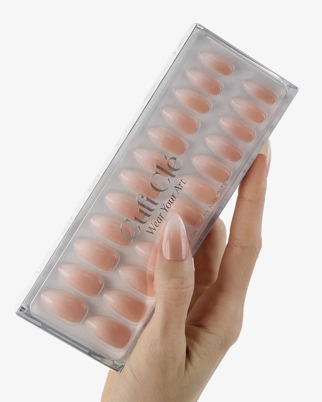 Uñas press-on Baby Boomer Almendrada Mediana - vista adicional 3 | Cuti Clé