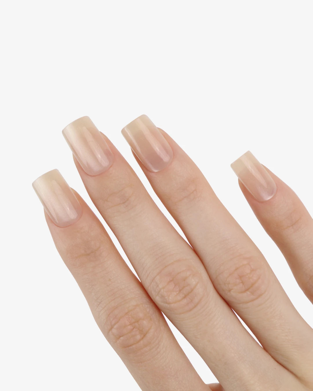 Uñas press-on Champagne Cat Eye Cuadrada Mediana - vista adicional 1 | Cuti Clé