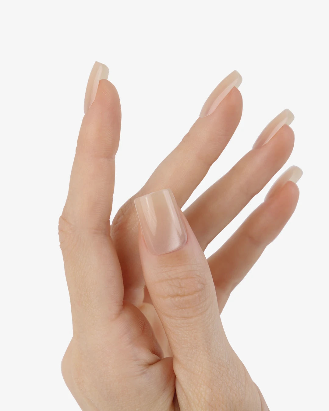 Uñas press-on Champagne Cat Eye Cuadrada Mediana - vista adicional 2 | Cuti Clé