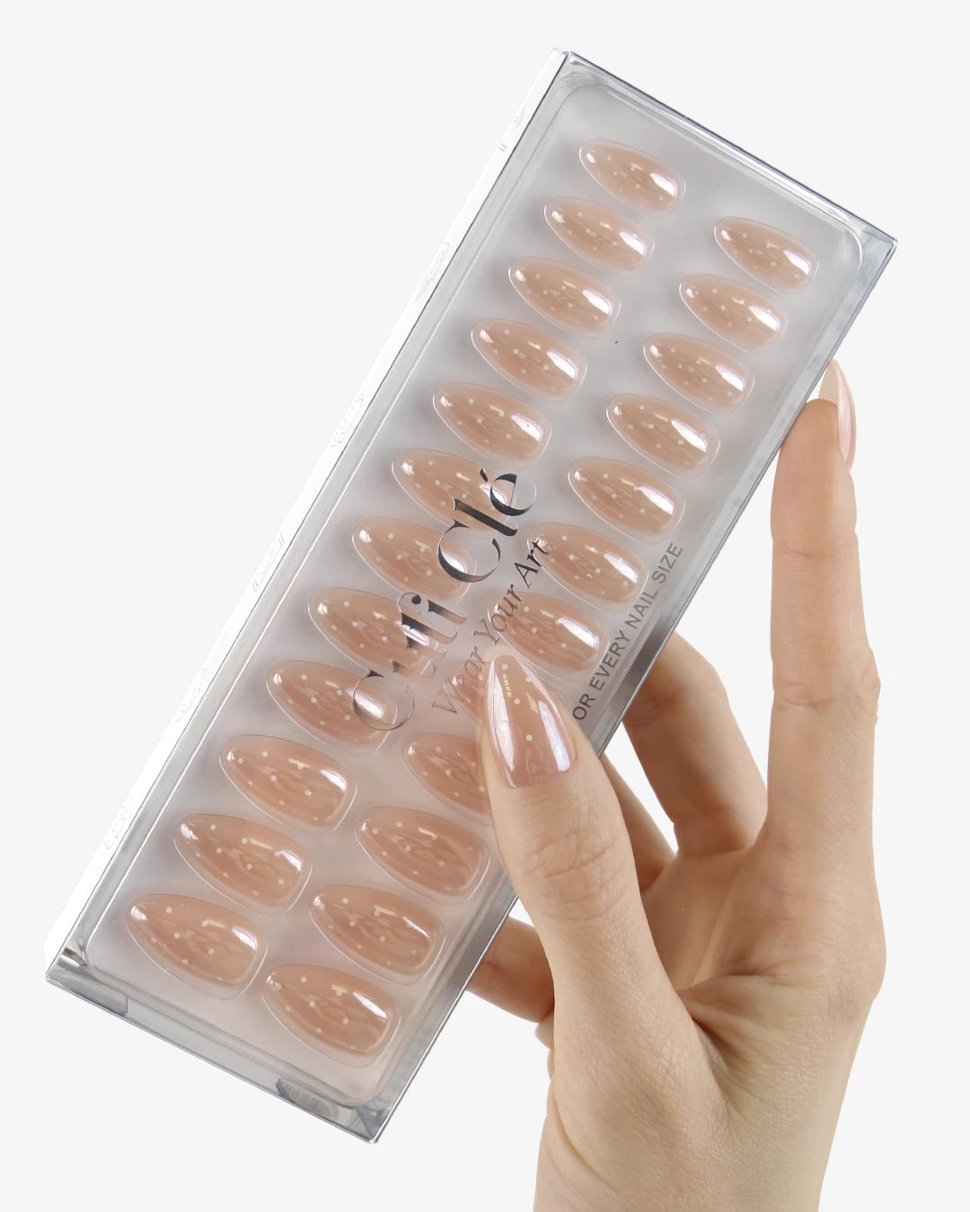 Uñas press-on Picnic Polka Almendrada Corta - vista adicional 4 | Cuti Clé