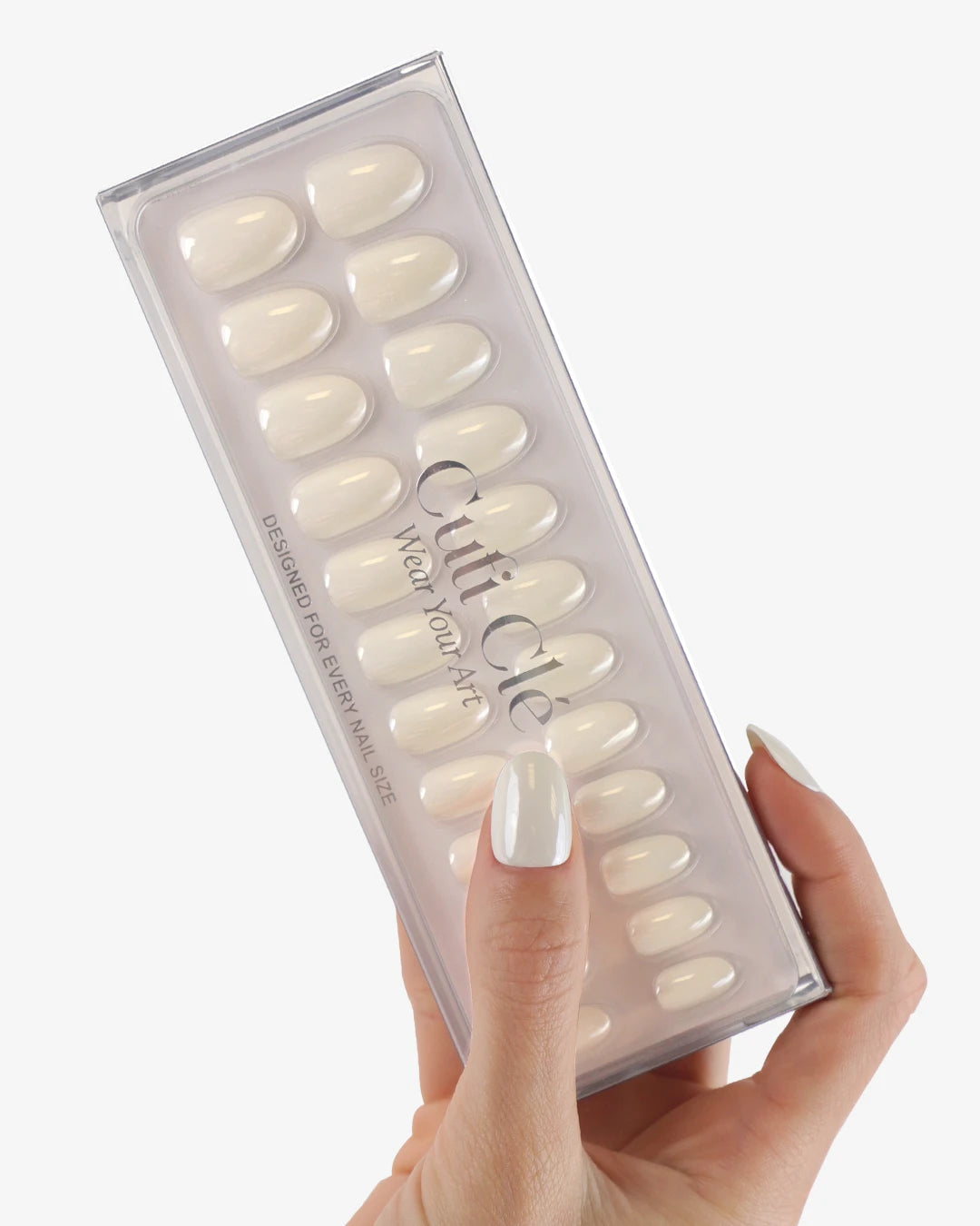 Uñas press-on Pearl Shell Redonda Corta - vista adicional 3 | Cuti Clé