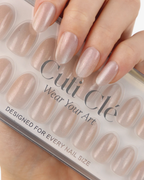 Uñas press-on Arctic Mist Cat Eye Redonda Corta - vista adicional 3 | Cuti Clé