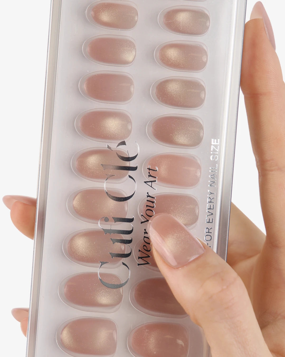 Uñas press-on Sunset Cat Eye Redonda Corta - vista adicional 4 | Cuti Clé
