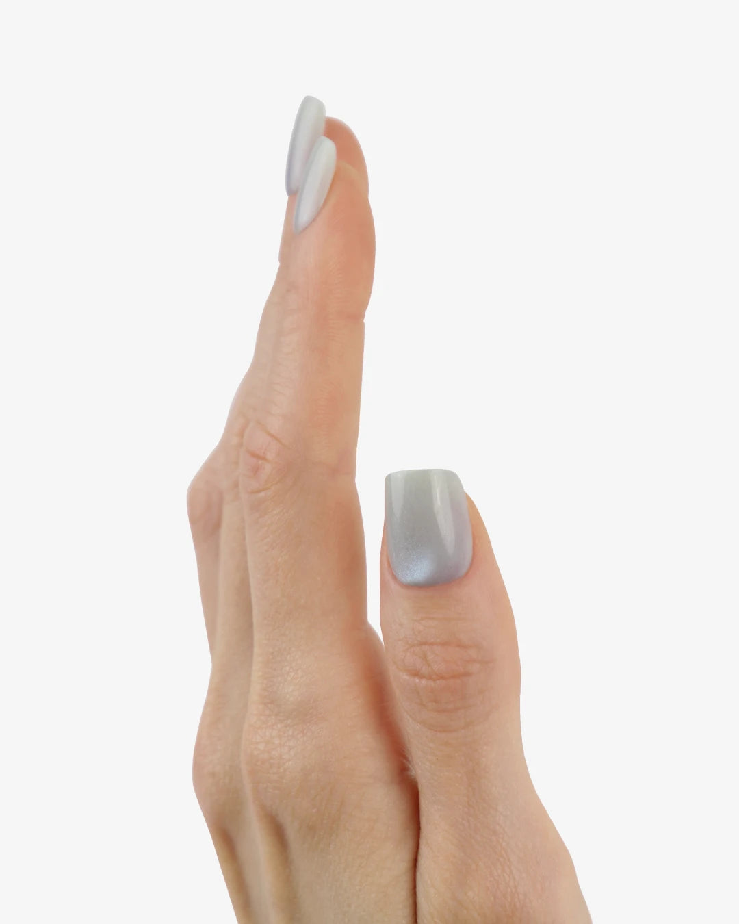 Uñas press-on Blue Hour Cat Eye Cuadrada Corta - vista adicional 2 | Cuti Clé