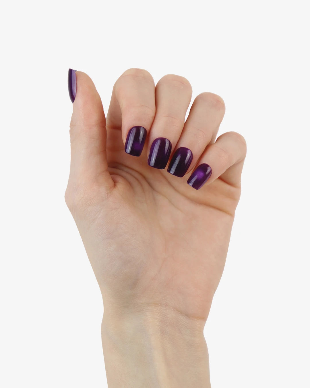Uñas press-on After Dark Cat Eye Cuadrada Corta - vista adicional 2 | Cuti Clé