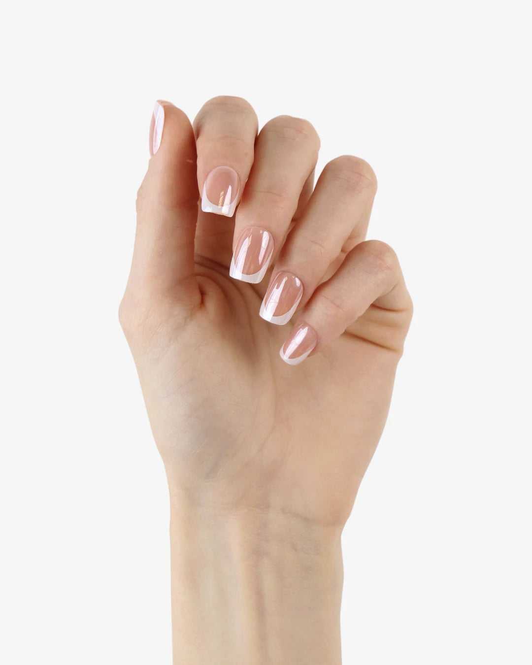 Uñas press-on Crystal French Cuadrada Corta - vista adicional 2 | Cuti Clé